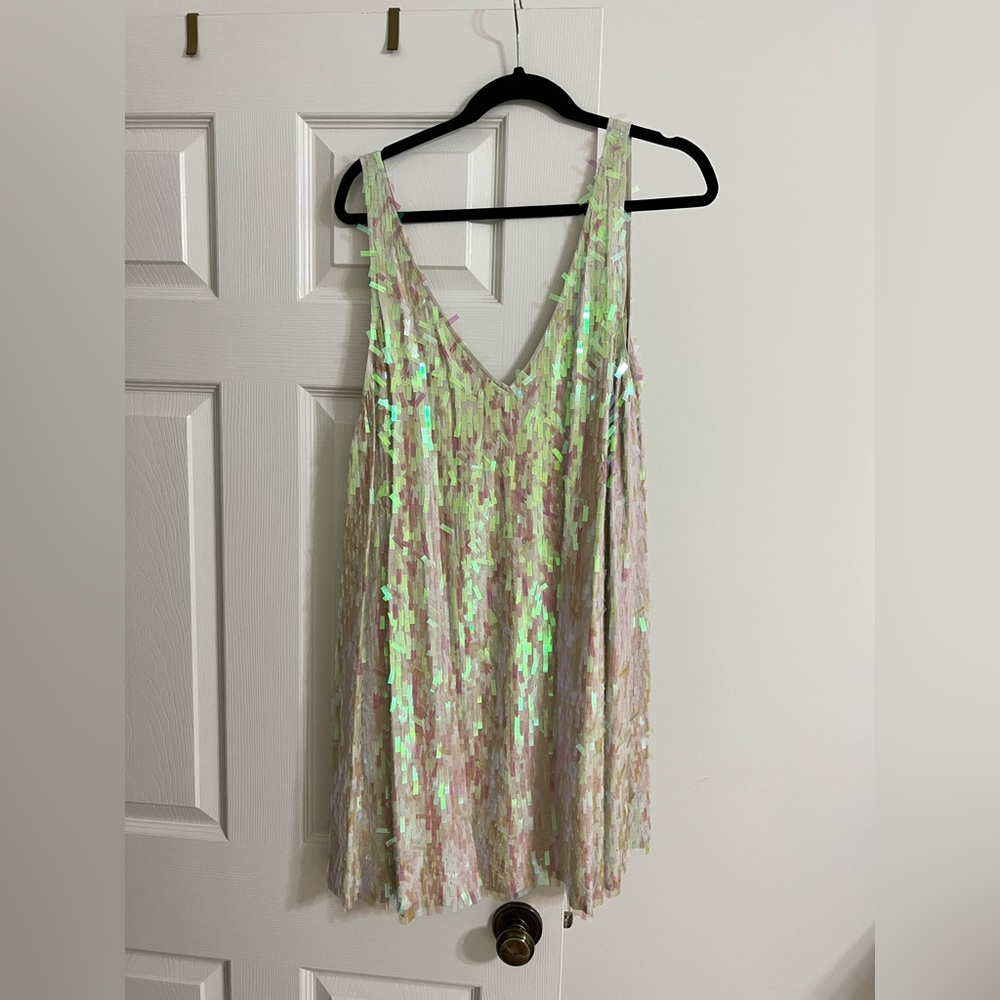 Free People Bali Over The Rainbow Mini Dress